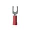 Panduit Fork Terminal, #6 Stud Size, 18 AWG, 600 V, Vinyl Insulated, Red, 100 PK PV18-6LF-CY - alternate 1